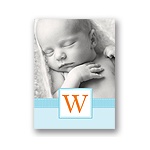 Tied with Love -- Blue Folded Personalized Note Card