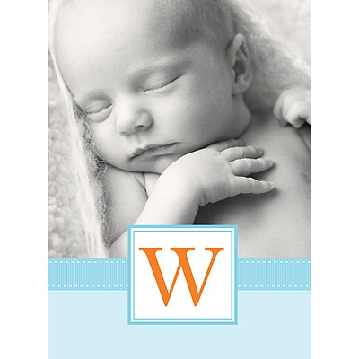 Tied with Love -- Blue Folded Personalized Note Card