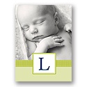 Tied with Love -- Green Folded Personalized Note Card