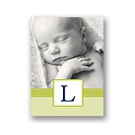 Tied with Love -- Green Folded Personalized Note Card