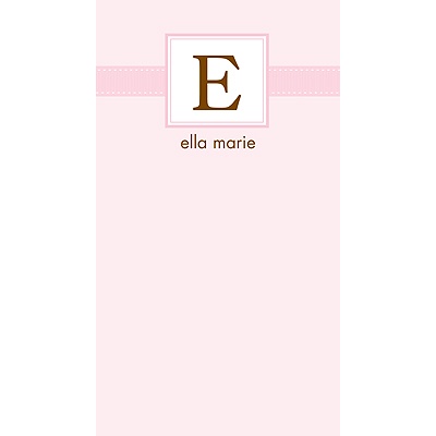 Tied with Love -- Pink Personalized Note Card
