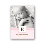 Tied with Love -- Pink Photo Birth Announcement