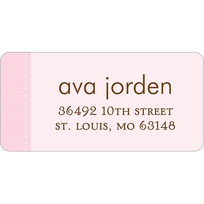 Tied with Love -- Pink Address Label