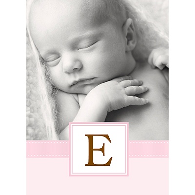 Tied with Love -- Pink Folded Personalized Note Card