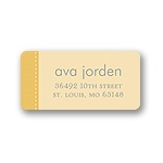 Tied with Love -- Yellow Address Label