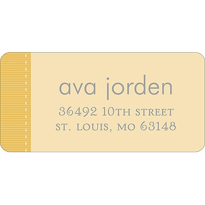 Tied with Love -- Yellow Address Label