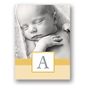 Tied with Love -- Yellow Folded Personalized Note Card