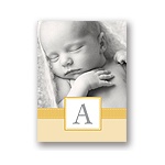 Tied with Love -- Yellow Folded Personalized Note Card