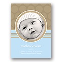Soft Circles -- Blue Photo Birth Announcement