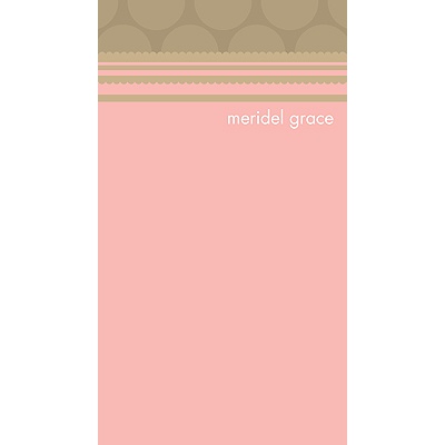 Soft Circles -- Pink Personalized Note Cards