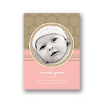 Soft Circles -- Pink Photo Birth Announcements
