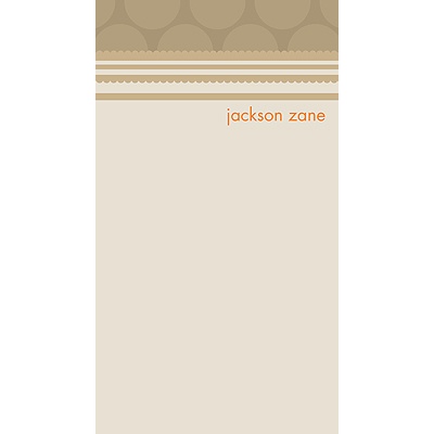 Soft Circles -- Tan Personalized Note Cards