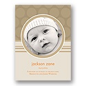 Soft Circles -- Tan Photo Birth Announcement