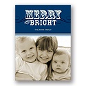 Simply Merry -- Blue Holiday Photo Card