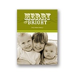 Simply Merry in Green -- Holiday Photo Cards