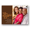 We Are Thankful -- Photo Thanksgiving Card