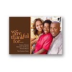 We Are Thankful -- Photo Thanksgiving Card