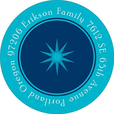Star Circle -- Address Label
