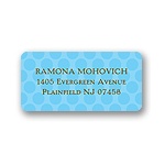 Modern Dots -- Blue Address Label