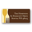 Dig In -- Brown Address Label