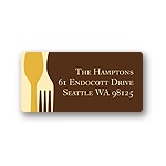 Dig In -- Brown Address Label