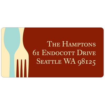 Dig In -- Red Address Label