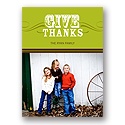 Simple Thanks -- Green Photo Thanksgiving Card