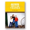 Simple Thanks -- Yellow Photo Thanksgiving Card