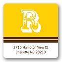 Simple Monogram -- Yellow Address Label