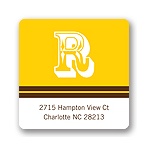 Simple Monogram -- Yellow Address Label
