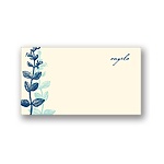 Elegant -- Blue Personalized Note Card
