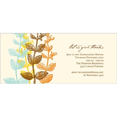 Elegant Gratitude -- Thanksgiving Invitation
