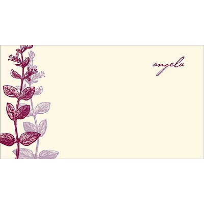 Elegant -- Purple Personalized Note Card