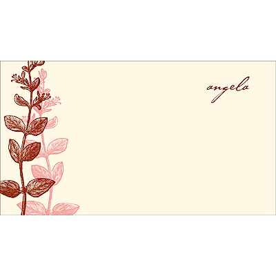 Elegant -- Red Personalized Note Card