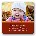 Scalloped -- Red Photo Address Label