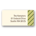 Thin Stripes -- Green Address Label