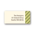 Thin Stripes -- Green Address Label