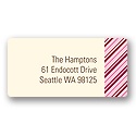 Thin Stripes -- Red Address Label