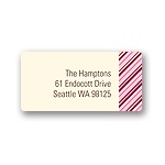 Thin Stripes -- Red Address Label