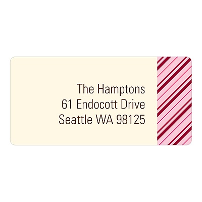 Thin Stripes -- Red Address Label