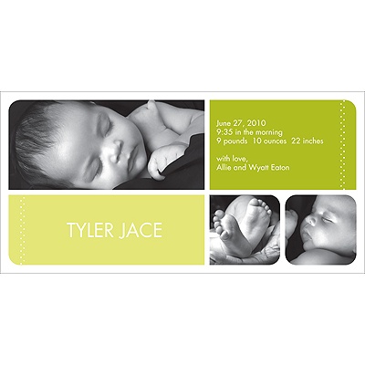 Precious -- Boy Photo Birth Announcement