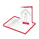 Gingerbread House Greetings -- Coloring Thank You Cards
