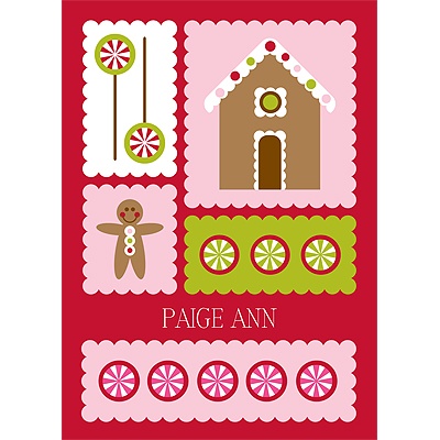 THE GOLDEN TICKET -- BOY PHOTO BIRTH ANNOUNCEMENT, 2in. x 4in. Folded Holiday Card