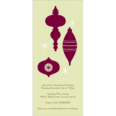 Ornamental -- Purple Holiday Party Invitation