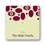 Ornamental in Purple -- Christmas Gift Stickers
