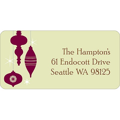 Ornamental -- Purple Address Label