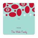 Ornamental in Red -- Christmas Gift Stickers