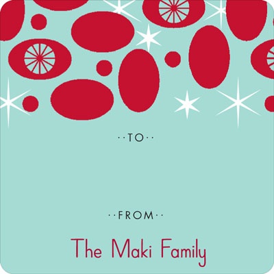 Ornamental in Red -- Christmas Gift Stickers