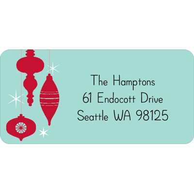 Ornamental -- Red Address Label