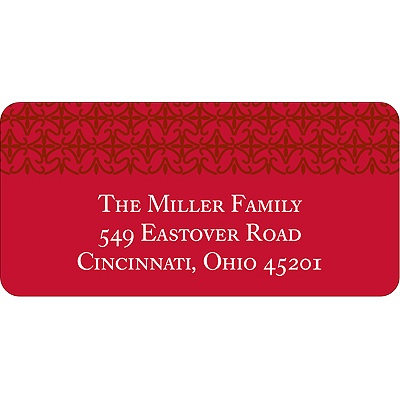 Classical Red Delight -- Christmas Address Label